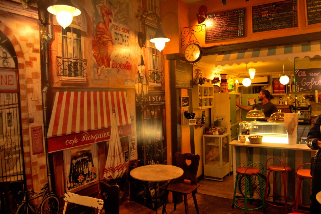 Interior in Creperie La Rue.